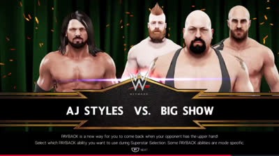 AJ Styles vs Big Show (WWE 2K19)