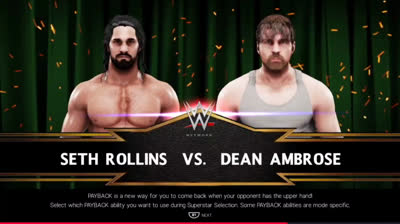 Seth Rollins vs Dean Ambrose (WWE 2K19)