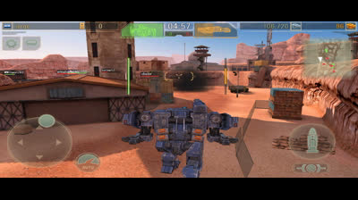 Jugando robots of warfare en el celular