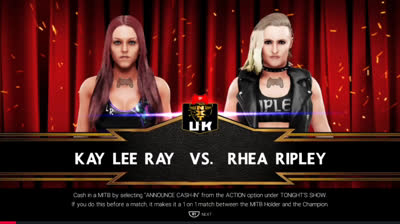Kay Lee Ray vs Rhea Ripley (WWE 2K19)