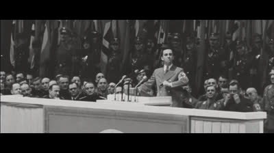 Die Deutsche Wochenschau Nr. 651 - Original Monochrome Footage of Joseph Goebbels Total War Speech (Full Version HD)