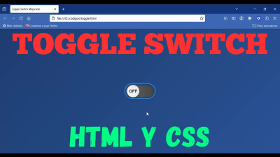 Cómo crear un interruptor ON/OFF animado solo con HTML y CSS  Toggle Switch - Web development