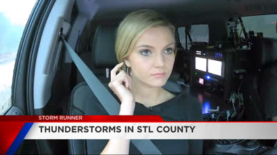 KTVI FOX 2 - Meteorologist Brigit Mahoney tracking the storms in the Storm Runner (2021)
