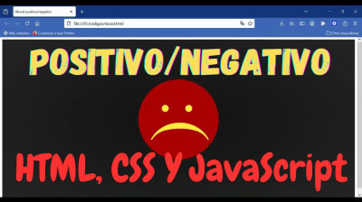 Cambio de mood positivo negativo utilizando HTML, CSS y JavaScript - Web development