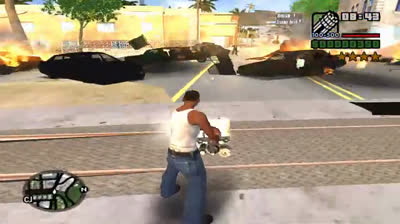 6 Star Wanted Level GTA San Andreas + Wanted Level Rampage + Army Tank - Six Star Cop Escape 04