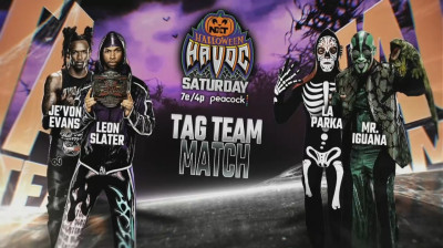 NXT Halloween Havoc _ Oct 25, 2025 - Leon Slater & Je'von Evans Vs La Parka & Mr Iguana _ Tag Team Match