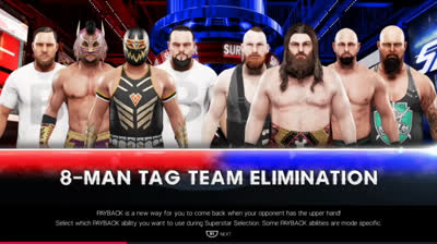 Lucha House Party & The B-Team vs SAnitY, Gallows & Anderson (WWE 2K19)