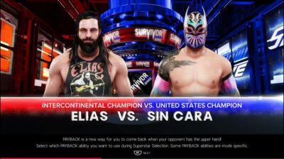 Elias vs Sin Cara (WWE 2K19)