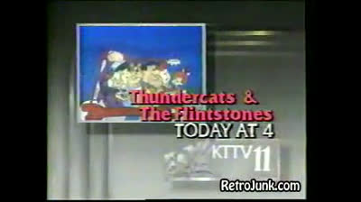 KTTV Channel 11 - Thundercats (4PM) & The Flintstones (4:30PM) - Today promo - Early-Mid March 1986