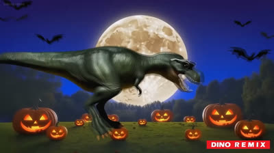 Las Aventuras del Dinosaurio REX en Halloween Bailando y Disfrutando de la Noche Fiestera :)