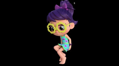 Abby Hatcher holds in her urine