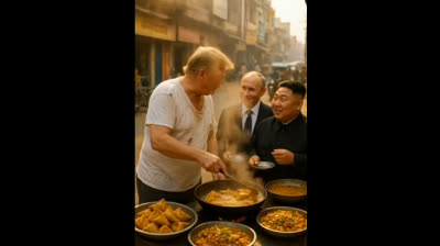 Los amigos de Trump comiendo