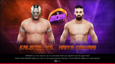 Kalisto vs Ariya Davari (WWE 2K19)
