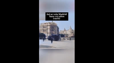 1910, Madrid era todavía una capital de tranvías, barro y corralas...