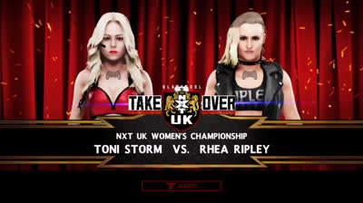 Rhea Ripley vs Toni Storm (WWE 2K19)