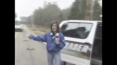 WAAY 31 Weather - Storm Chaser Van Bumper with Meteorologist Kristen Cornett (1998)