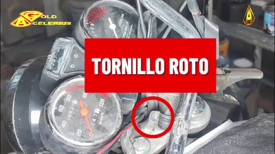SACAR TORNILLO ROTO, DE MANUBRIO DE MOTO, @GOLDACELERIUX