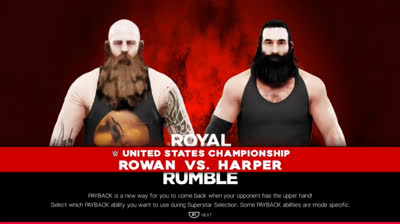 Harper vs Rowan (WWE 2K19)