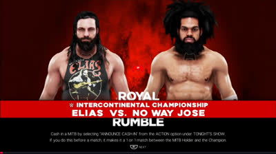 No Way Jose vs Elias (WWE 2K19)