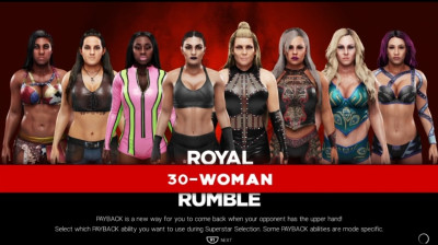 30-Woman Royal Rumble Match (WWE 2K19)