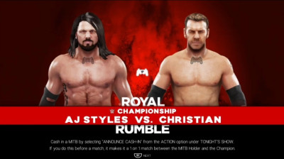 Christian vs AJ Styles (WWE 2K19)