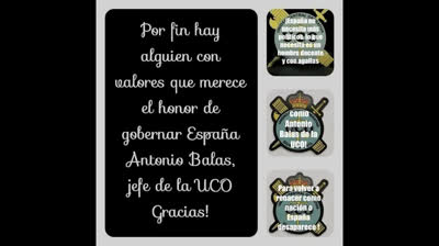 ¡España no necesita más políticos, lo que necesita es un hombre decente y con agallas como Antonio Balas de la UCO! para volver a renacer como nación o España desaparece !!!!
