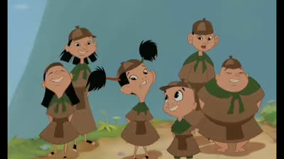 Pacha and Chicha with Kuzco and Reba